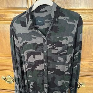 Rails Hunter Camo Button Up Shirt